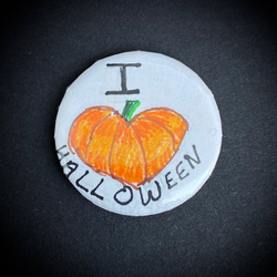 I Love Halloween Badge