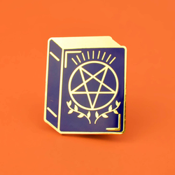 Blue Spell Book Enamel Pin Badge