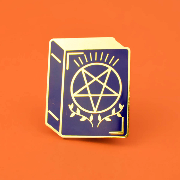 Blue Spell Book Enamel Pin Badge