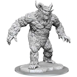 Abominable Yeti unpainted miniature by Wizkids as part of their Wave 16 Nolzur's Marvelous Miniatures range for Dungeons and Dragons. A miniature representing the abominable snowman with its mouth open as if in a raw and arms out to the side