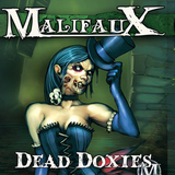Malifaux undead cabaret show style dancers wearing corsets and top hats 