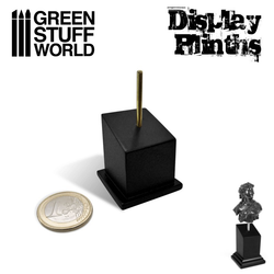 2.5cm Black Tapered Square Bust Plinth - Green Stuff World (30mm)