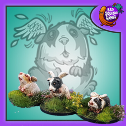 A cute set of 3 Peegasi by Bad Squiddo, these adorable Guinea Pigs have little wings making them excellent for either a pegasus piggies or angels