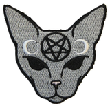 Gothic Cat Iron On Patch