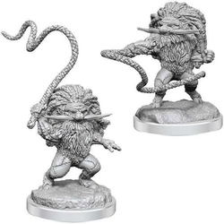 Korreds unpainted miniatures by Wizkids as part of their Wave 16 Nolzur's Marvelous Miniatures range for Dungeons and Dragons. Miniatures representing the small chaotic Fey creatures with magical hair.