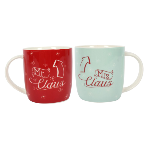Mr & Mrs Claus Mug Set