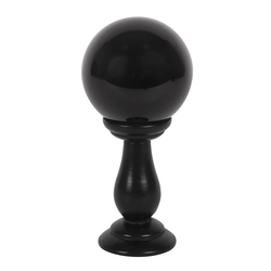 beautiful black crystal ball and stand