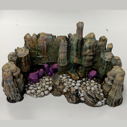 skull cavern feature by Legend Games. A resin feature depicting rocky formations, layers, height changes, skull covered floor and crystal formations