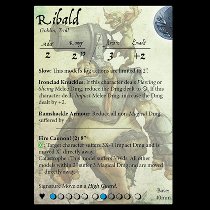 Moonstone Ribald The Troll stat card 