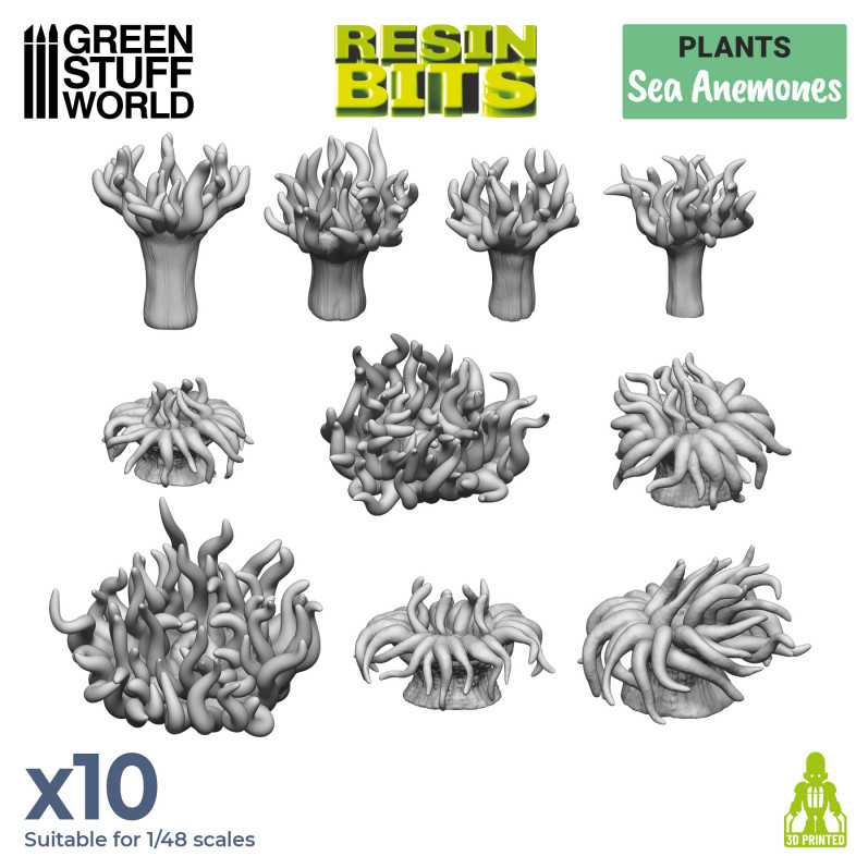 Sea Anemones by Green Stuff World from their Resin Bits range