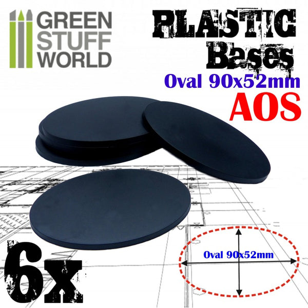 Plastic Bases - Oval Pill 90x52mm -9891- Green Stuff World