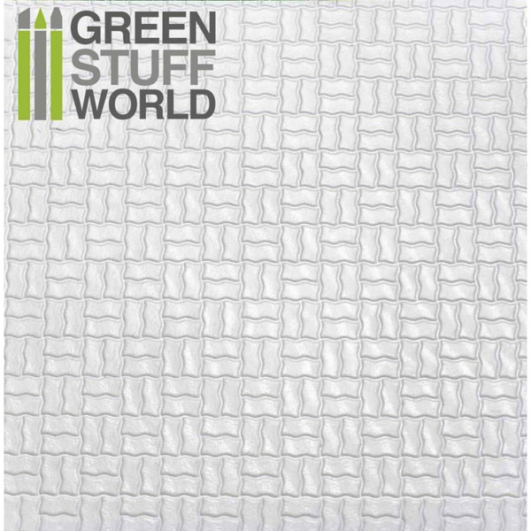ABS Plasticard Offset Curved Textured Sheet by Green Stuff World