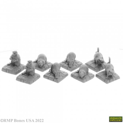 A set of 8 Dire Rats from the Bones USA Dungeons Dwellers range by Reaper Miniatures. This pack contains eight plastic rates in various poses