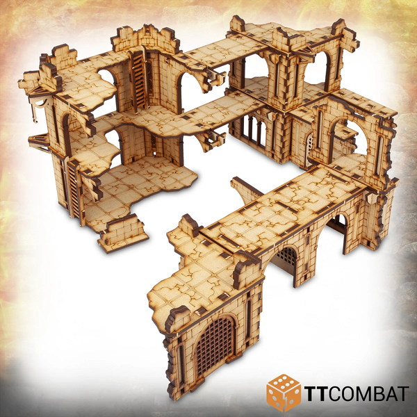 Derelict Enclave by TT Combat, multi level MDF scenery for your tabletop game. 