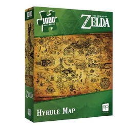 Zelda Hyrule Map1000 Piece Jigsaw Puzzle gives you the chance to assemble the Hyrule Map with an antique style layout and landmark details.