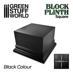 8cm Black Squared Block Plinth - Green Stuff World