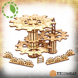 TT combat centre wheel dias- A tall cog structure making an impressive objection on your table. - full view 