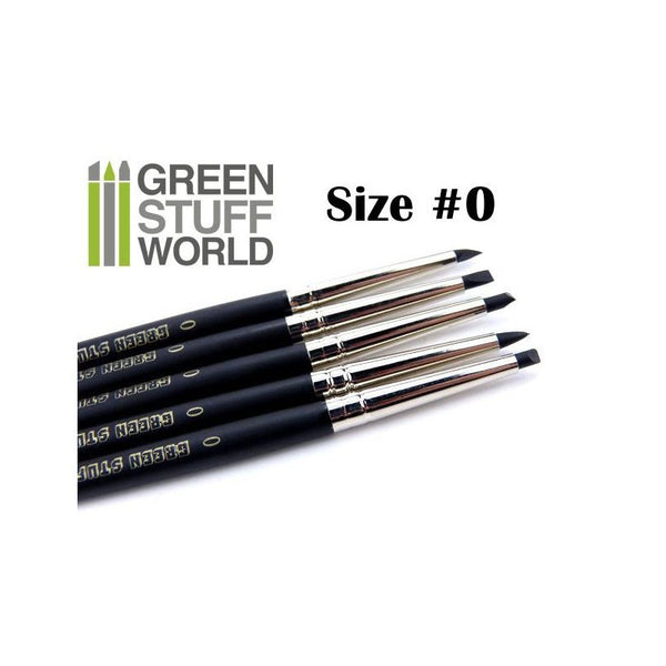 Colour Shaper Silicone Brushes SIZE 0 - BLACK FIRM 1023- Green Stuff World