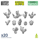 Green Stuff World resin nopal cactus in a 1/48 scale 
