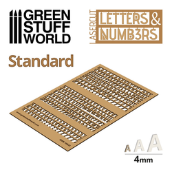 Green Stuff World Standard 4mm Letters and Numbers 