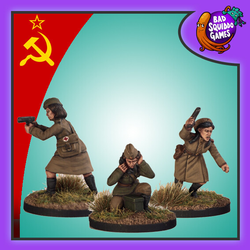 Female Soviet Command - Officer, Medic & Radio - FZ001 - Bad Squiddo Games