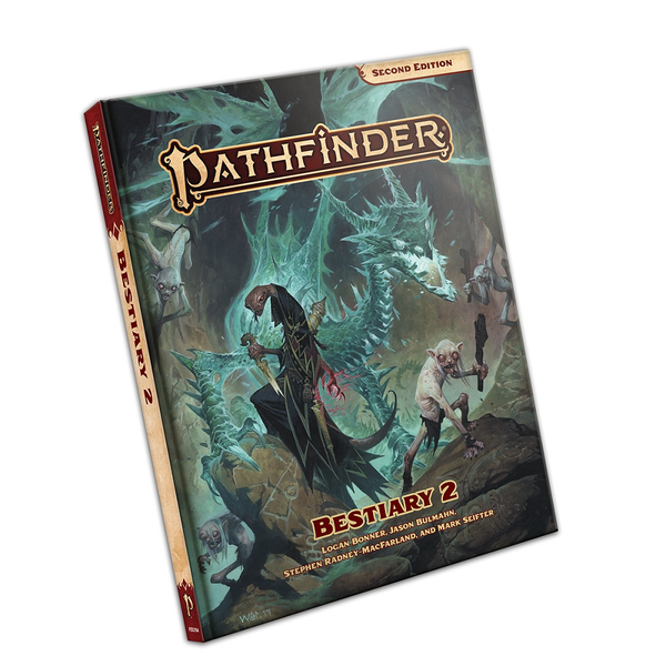 Pathfinder Bestiary 2 Second Edition cover art of fantasy creatures 
