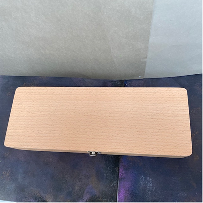 light coloured wooden art box