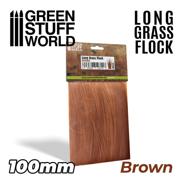 Brown Long Grass Flock 100mm - GSW