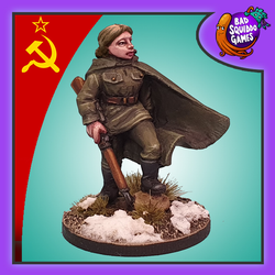 This metal miniature depicts Lyudmila Mikhailovna Pavlichenko one of the most successful female snipers in recorded history