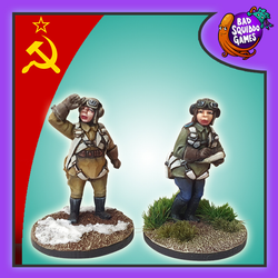 Soviet Pilots is a pack of two metal miniatures depicting female pilots from the women of world war 2 range by Bad Squiddo Games