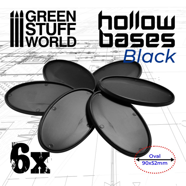 Hollow Plastic Bases - Oval 90x52mm - GSW