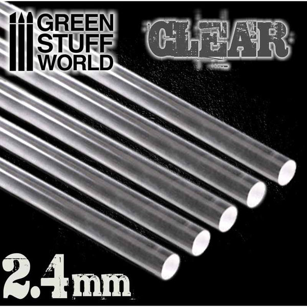 Acrylic Rods - Round 2.4 mm CLEAR- 9256 -Green Stuff World