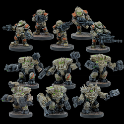Deadzone Forge Father Hold Warriors Starter - MGDZF103 by mantic games. Sci Fi miniatures 