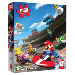 Mario Kart 1000Piece Jigsaw Puzzle. Relive the fast pace racing game of Mario Kart with this 1000 piece jigsaw puzzle, an iconic scene from the classic Nintendo video game featuring some of your favourite characters.