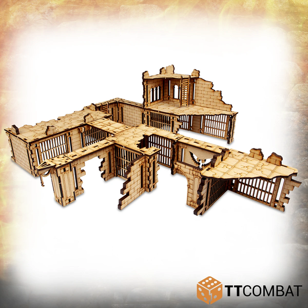TT Combat MDF Prison scenery piece for your tabletop games- overhead view