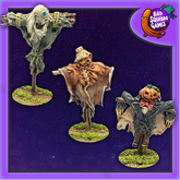 Pack of three resin Scarecrows f...
