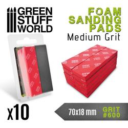 Medium grit foam sanding pads number #600 by Green Stuff World