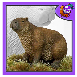 Charles The Giant Capybara code FAF002 by Bad Squiddo Games. An image of a painted miniature of a capybara mamal