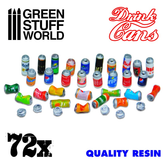 Resin drinks cans by Green Stuff...