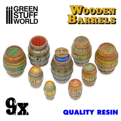 Resin wooden barrels by Green Stuff World 