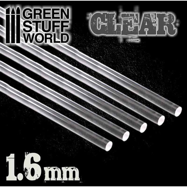 Acrylic Rods - Round 1.6 mm CLEAR- 9856 -Green Stuff World