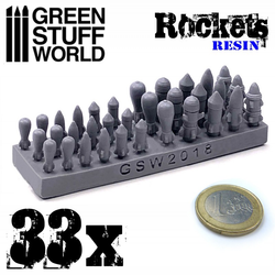 Resin Projectiles Rockets & Missiles by Green Stuff World 