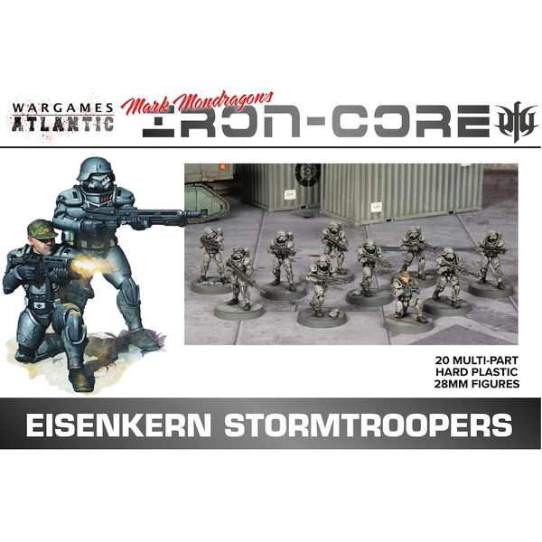 Eisenkern Stormtroopers Iron Core  from Wargames Atlantic. Gaming figures box art 