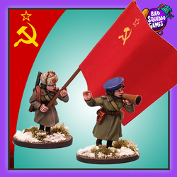 Soviet Command Advancing is a pack of two metal miniatures for your wargaming table from the Women of WW2 range by Bad Squiddo Games