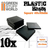 Plastic Square Bases 40x40 mm-9832- Green Stuff World