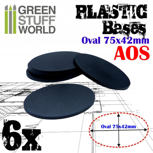 Plastic Bases - Oval Pill 75x42mm -9890- Green Stuff World