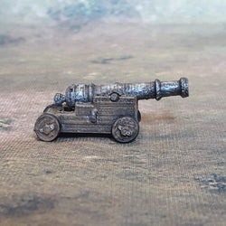 A pack of three 12Ib Cannons by Iron Gate Scenery in 28mm scale produced in PLA representing a cannon for you to decorate your tabletop games, RPGs, pirate ships and hobby dioramas.