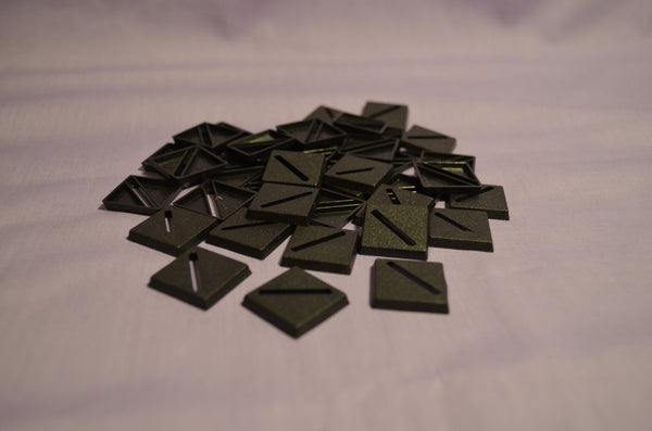 Miniature bases: 20mm Square Slotted (20 bases per blister)