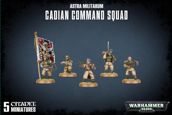 Cadian Command Squad - Astra Militarum (Warhammer 40k) :www.mightylancergames.co.uk