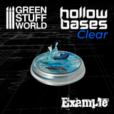 Hollow Transparent Plastic Bases - Round 32mm - GSW